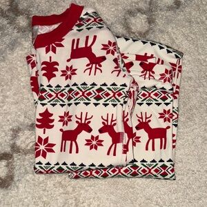 Red and White Reindeer Pajama Set